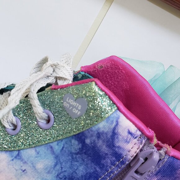 Twinkle Toes Bow Brights Light Up Hi Tops Sneaker - Picture 8 of 14